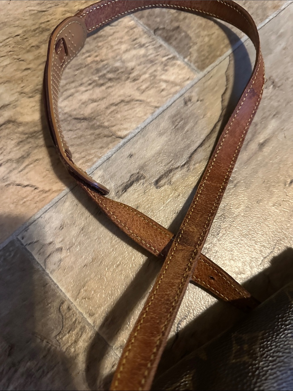 Louis Vuitton Saumur Monogram Crossbody in Dark Brown and Tan - Picture 4 of 16